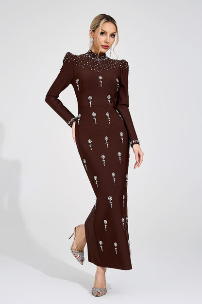 tammy Brown rhinestone embellished Bandage Maxi Dress