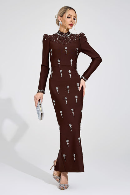 tammy Brown rhinestone embellished Bandage Maxi Dress