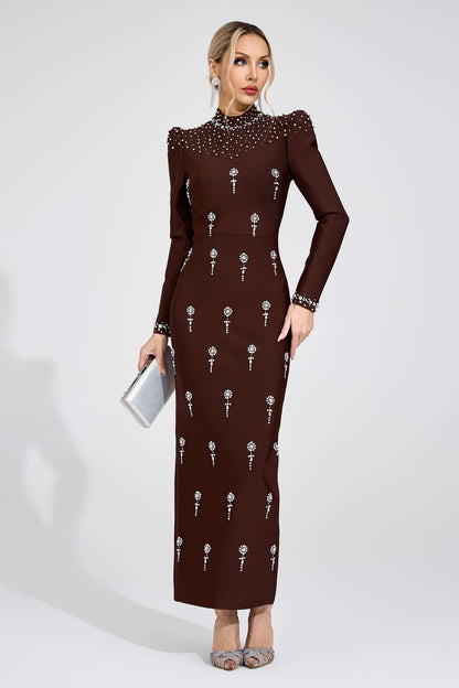 tammy Brown rhinestone embellished Bandage Maxi Dress