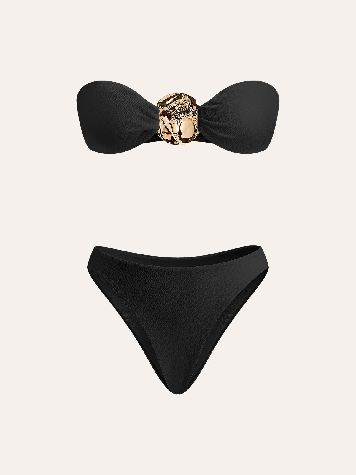 Gold Bikini Set and Stylish Pareo