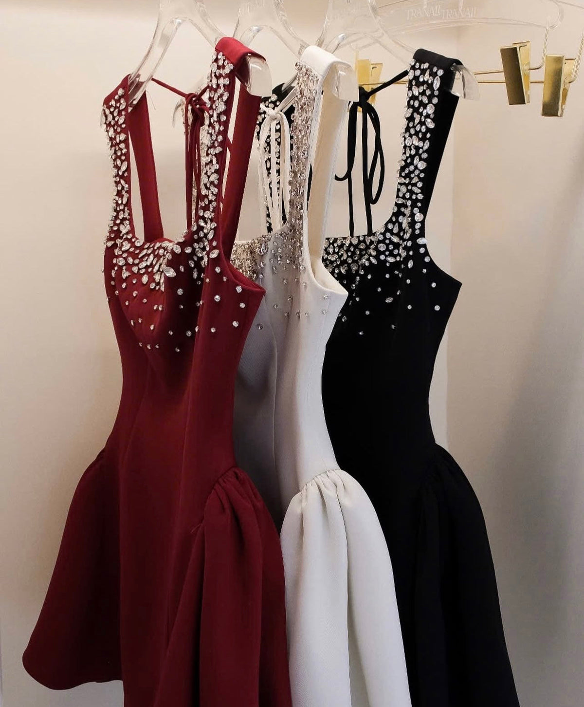 elise embellished mini dress