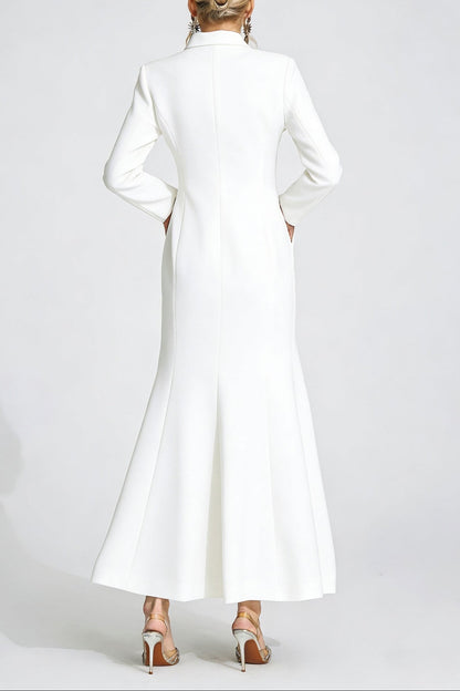 simona white Diamond embellished Maxi Dress