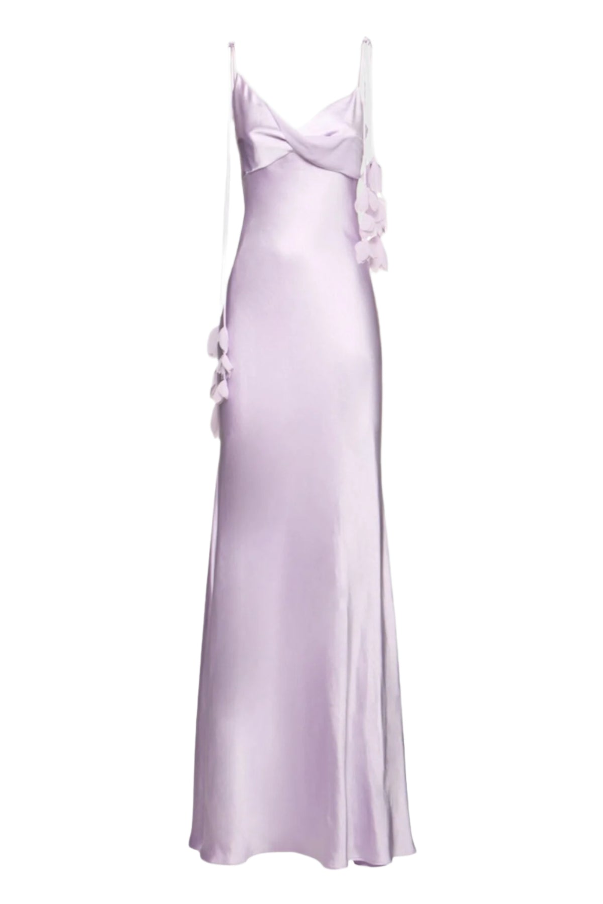 Bahari Floral Ribbon Satin Maxi Dress