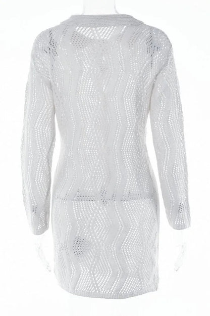 Basis crochet button-up cover-up