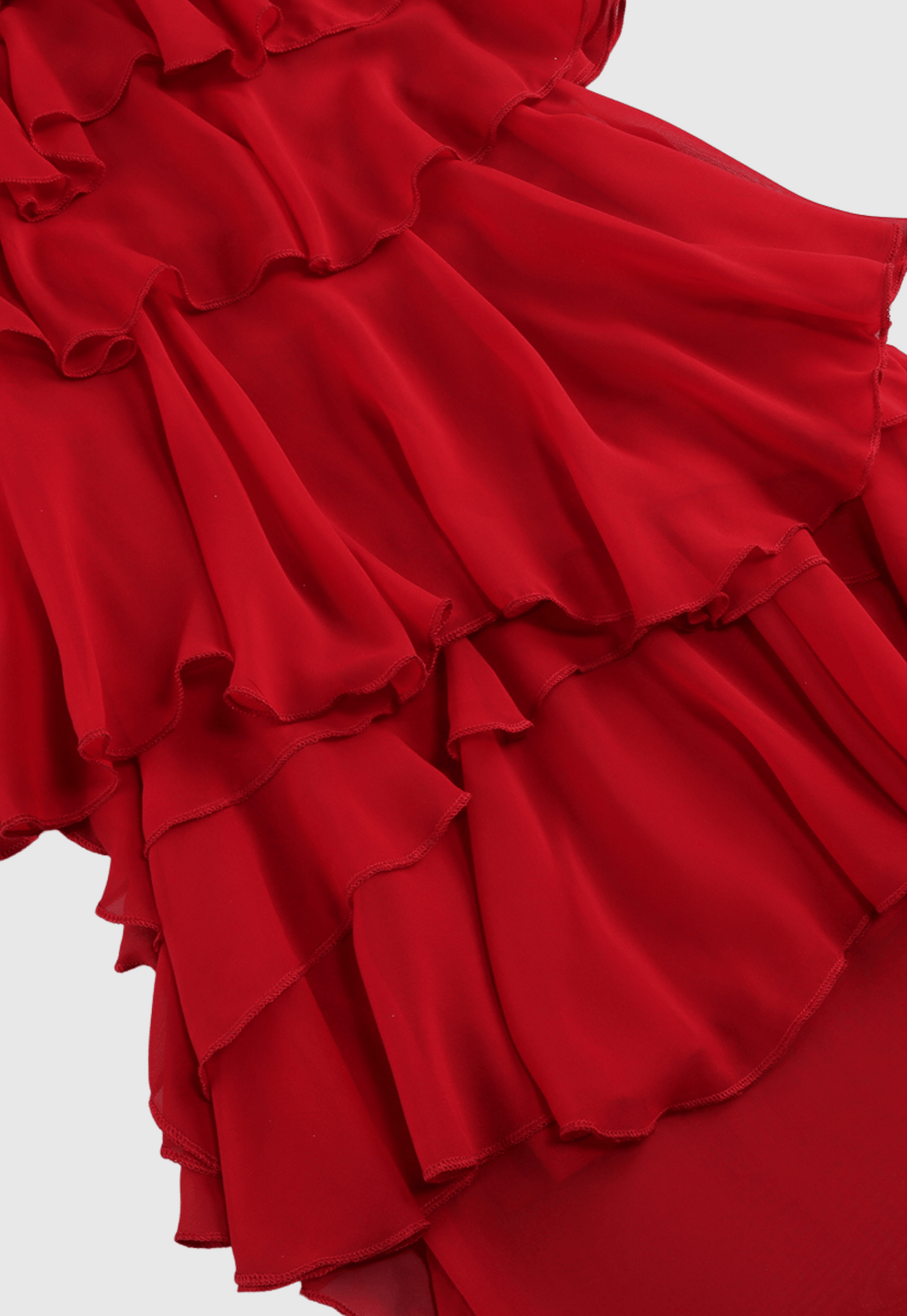 Bedelia Floral Halter Chiffon Ruffle Midi Dress