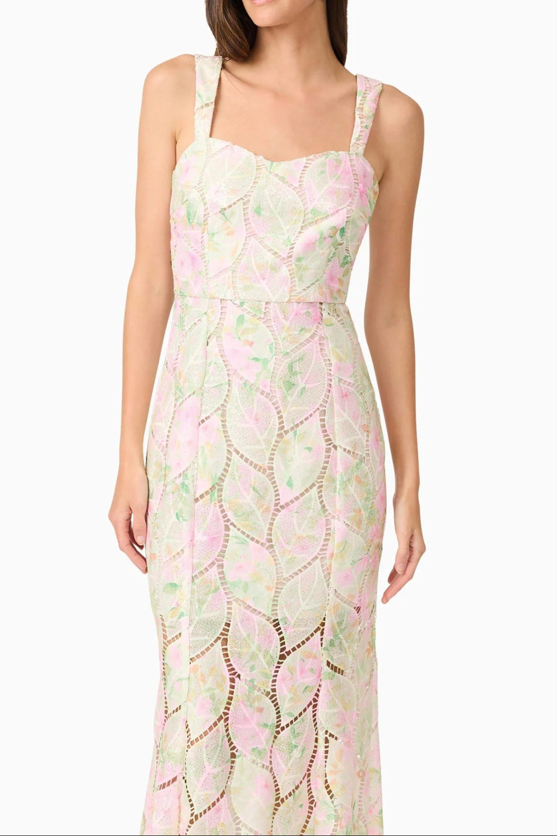 karen Floral maxi Dress in multicolor