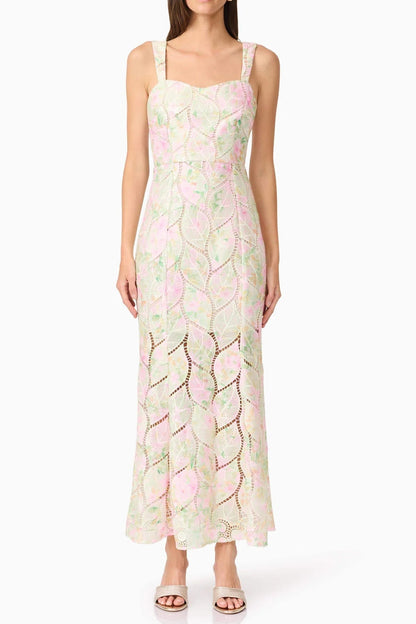 karen Floral maxi Dress in multicolor