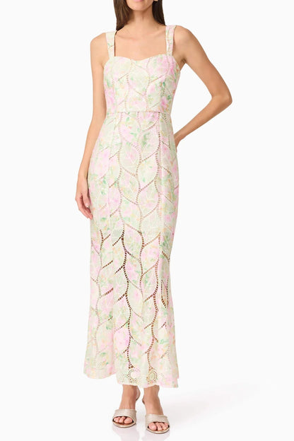 karen Floral maxi Dress in multicolor