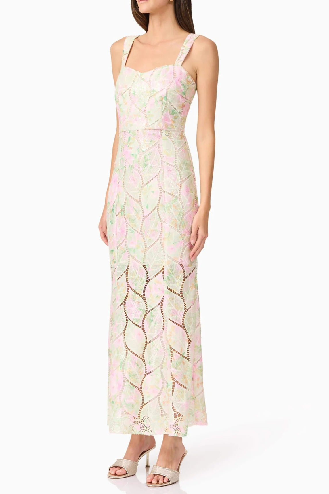 karen Floral maxi Dress in multicolor