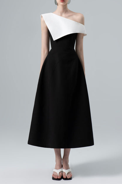 Clio Asymmetric Off-shoulder Dress