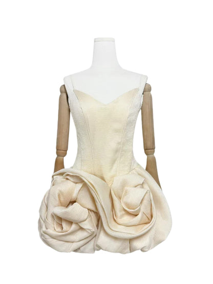 doreen 3d flower bud mini dress