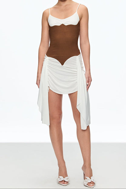 eunice Ruch Spaghetti Mini Dress