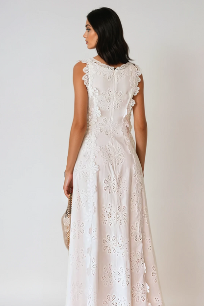 kimberley Spaghetti Embroidered Maxi Dress