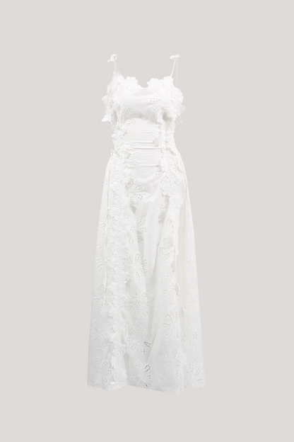 kimberley Spaghetti Embroidered Maxi Dress