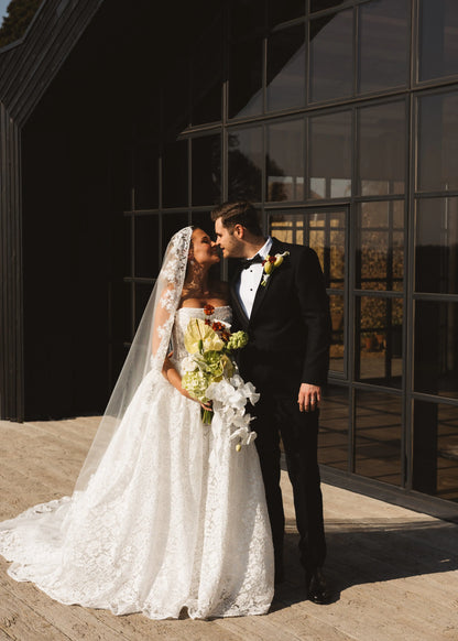 Catherine Eyelash Lace Mantilla Veil