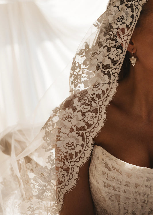Catherine Eyelash Lace Mantilla Veil