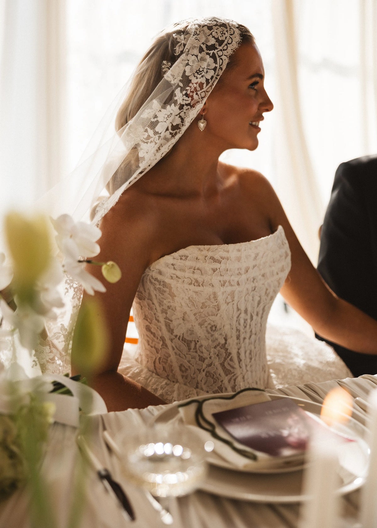 Catherine Eyelash Lace Mantilla Veil