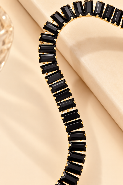 Black Statement Gothic Crystal Snake Shape Headpiece