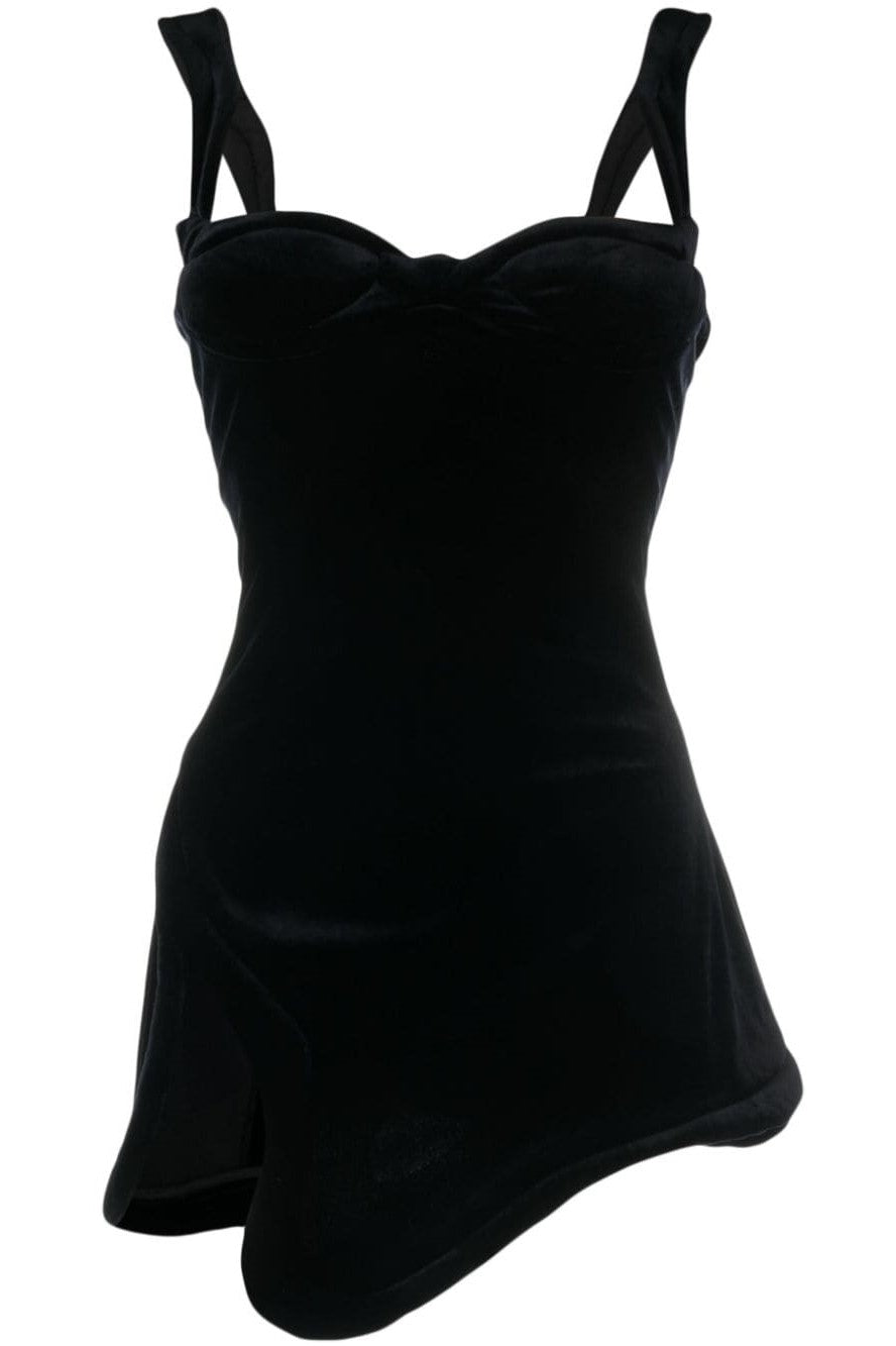 Chelsea Sweetheart-neck  Asymmetric Mini Dress