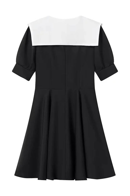 CHLOE DOLL COLLAR PUFF SLEEVE MINI DRESS
