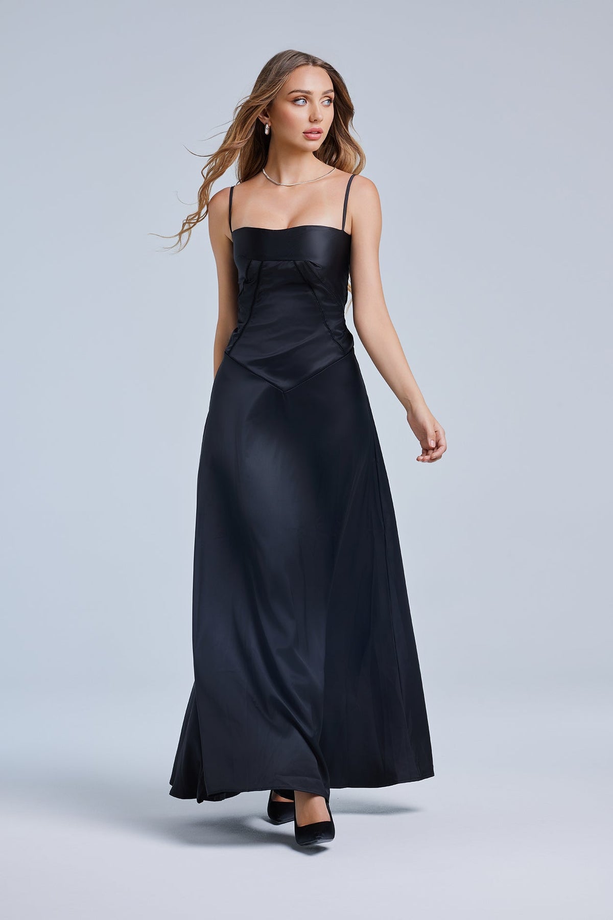 Lace Up Maxi Dress