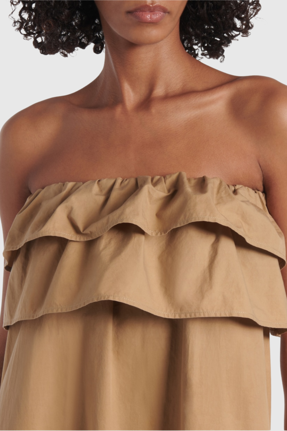 Clarrisa Ruffled Strapless Maxi Dress