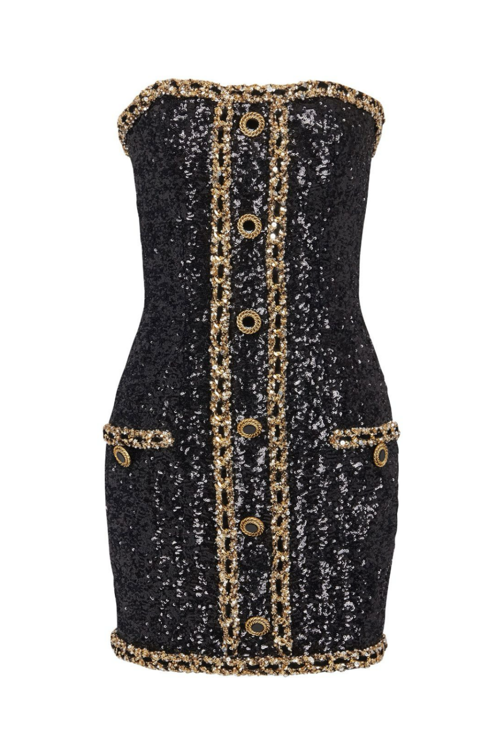 Cleo Sequin Embellished Strapless Mini Dress