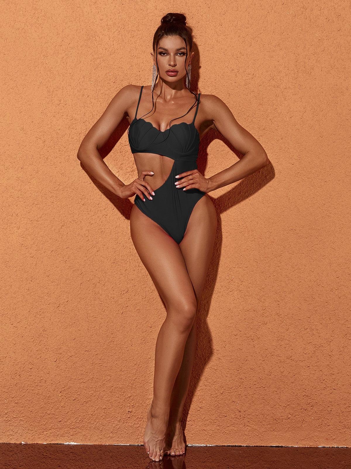 Codi Cutout One Piece Swimsuit In Black