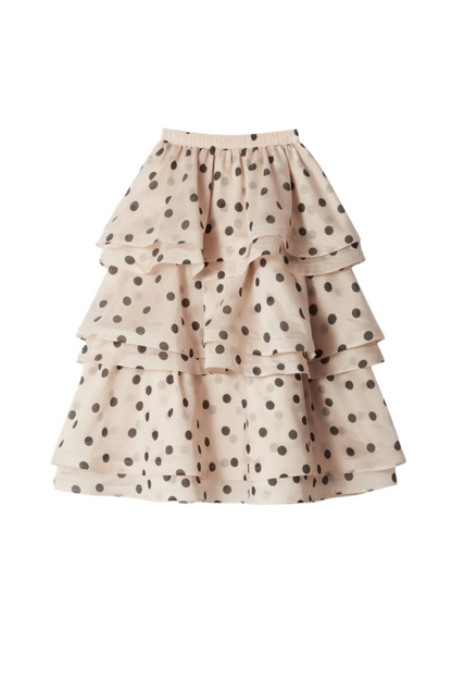 Colette Polka Dot Ruffle Skirt Two Piece Set
