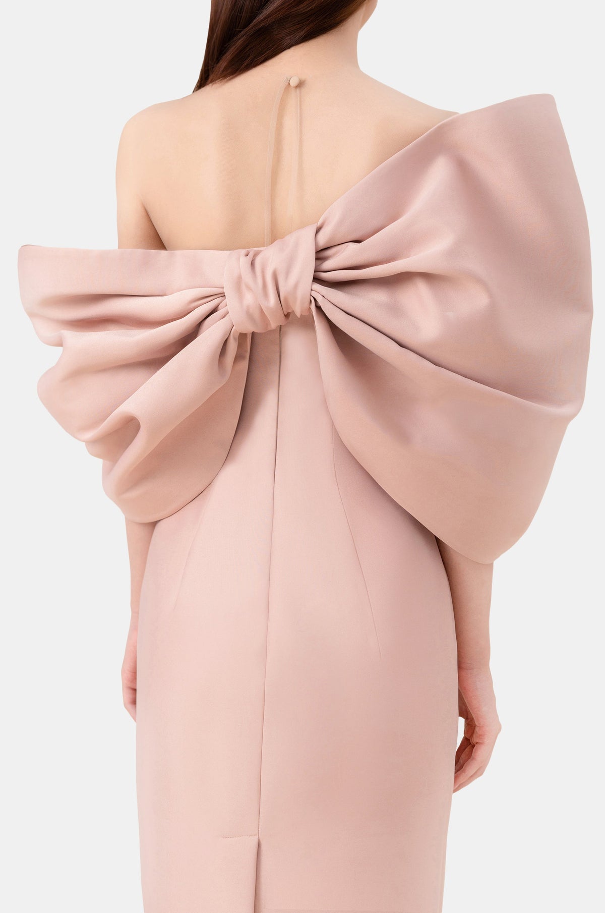 PINK  BIG BOW MIDI DRESS