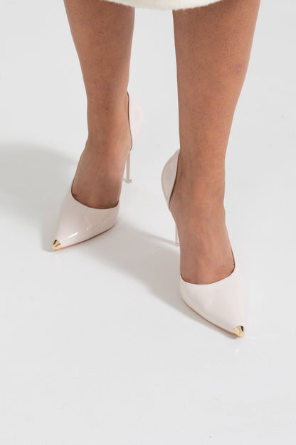 Sierra Darien Light Beige Asymmetric Stiletto Pumps