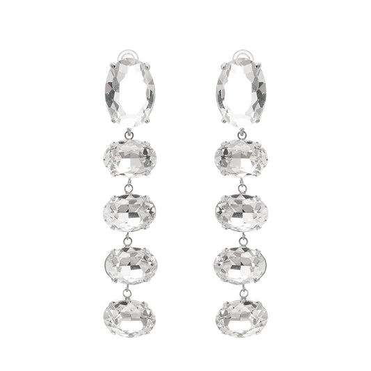 Felicia crystal-embellished dangle earrings