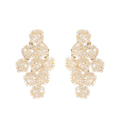 Ariane geometric crystal earrings