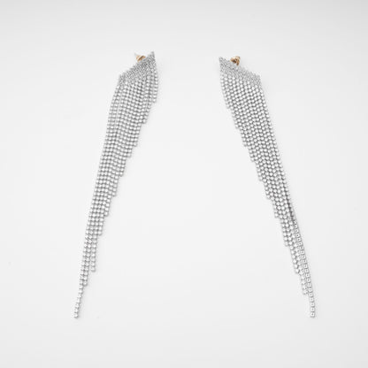 Amaris silver tassel earrings