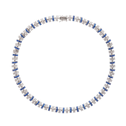 Sandrine Blue Crystal-Embellished Necklace