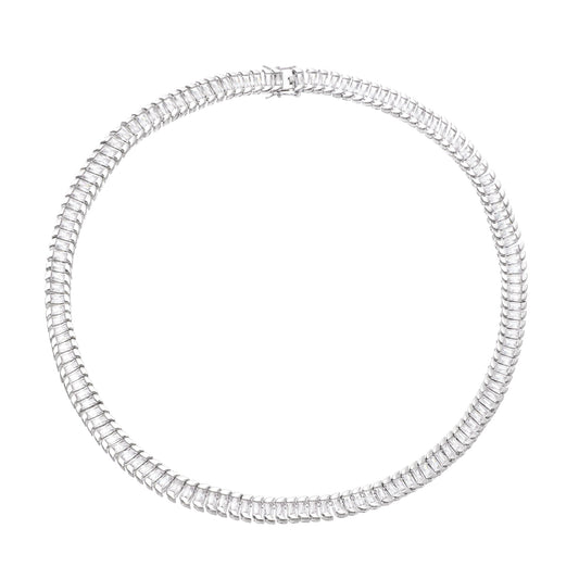 Albane Silver Tone Crystal-Embellished Necklace