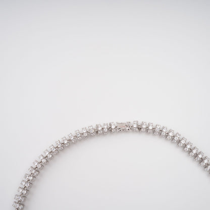 Sandrine Silver-Tone Crystal-Embellished Necklace