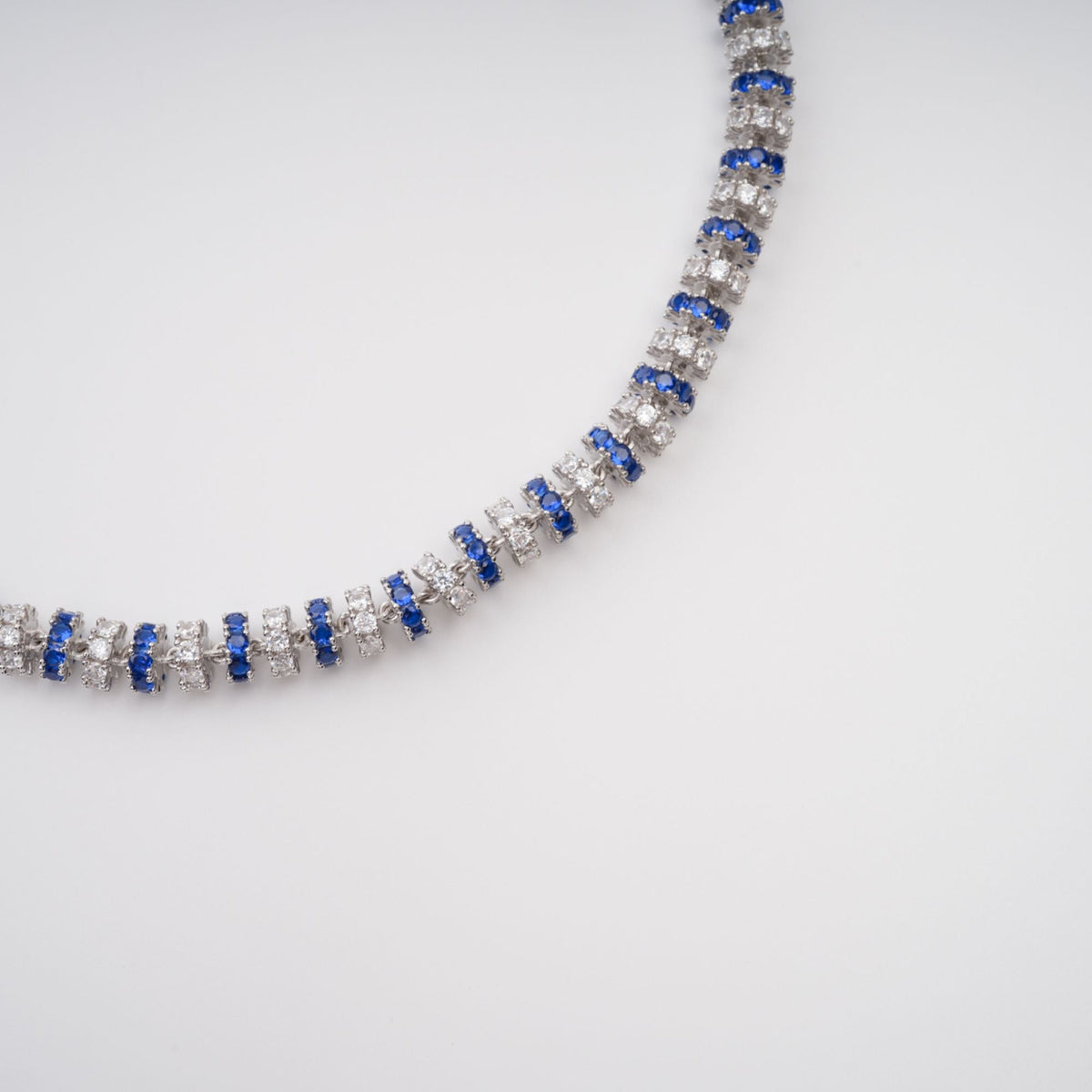Sandrine Blue Crystal-Embellished Necklace
