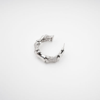 Léa Silver Tone Crystal Embellished Earrings