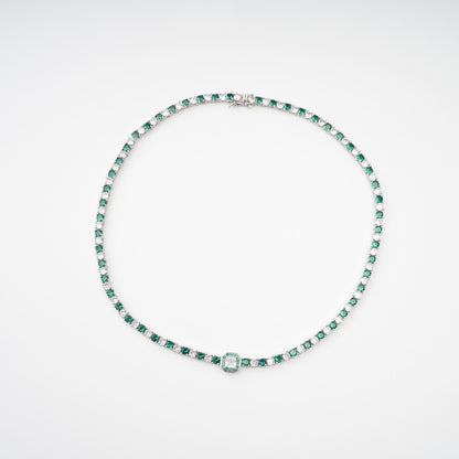 Héloïse Green Crystal Embellished Necklace