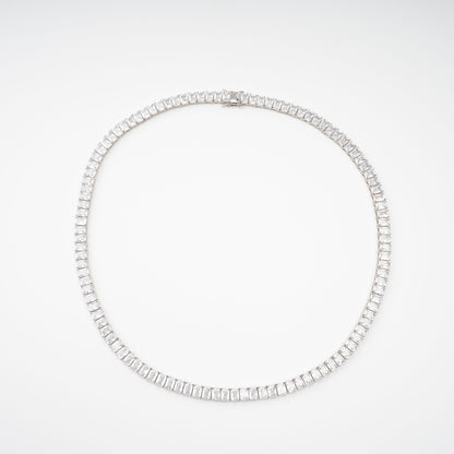 Florence Silver Tone Crystal Embellished Necklace