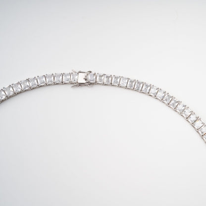 Florence Silver Tone Crystal Embellished Necklace