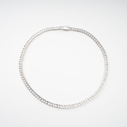 Florence Silver Tone Crystal Embellished Necklace