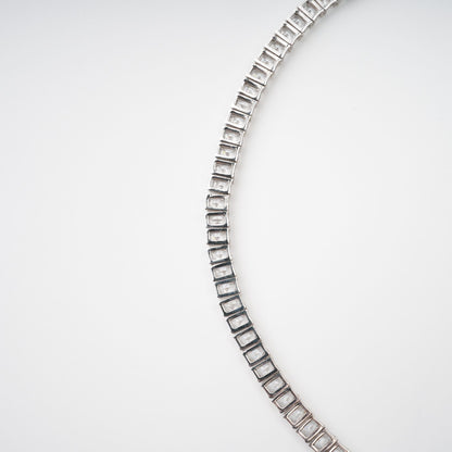 Florence Silver Tone Crystal Embellished Necklace