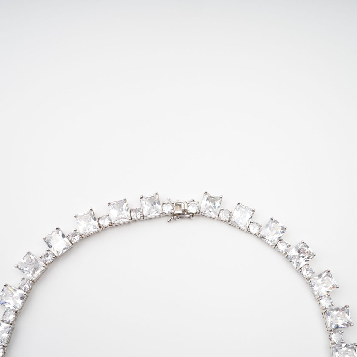 Mathilde Silver Tone Crystal Embellished Necklace