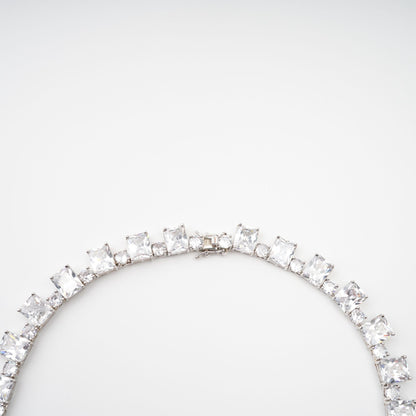 Mathilde Silver Tone Crystal Embellished Necklace