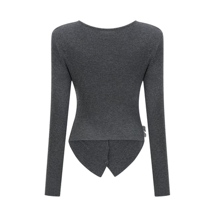 Anastasie grey sequined butterfly-motif cardigan