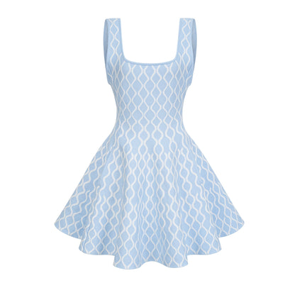 Hélène patterned-jacquard sleeveless mini dress