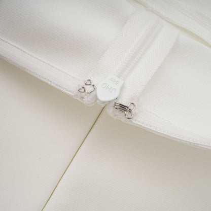 Nathalie white tulle-panelling maxi dress