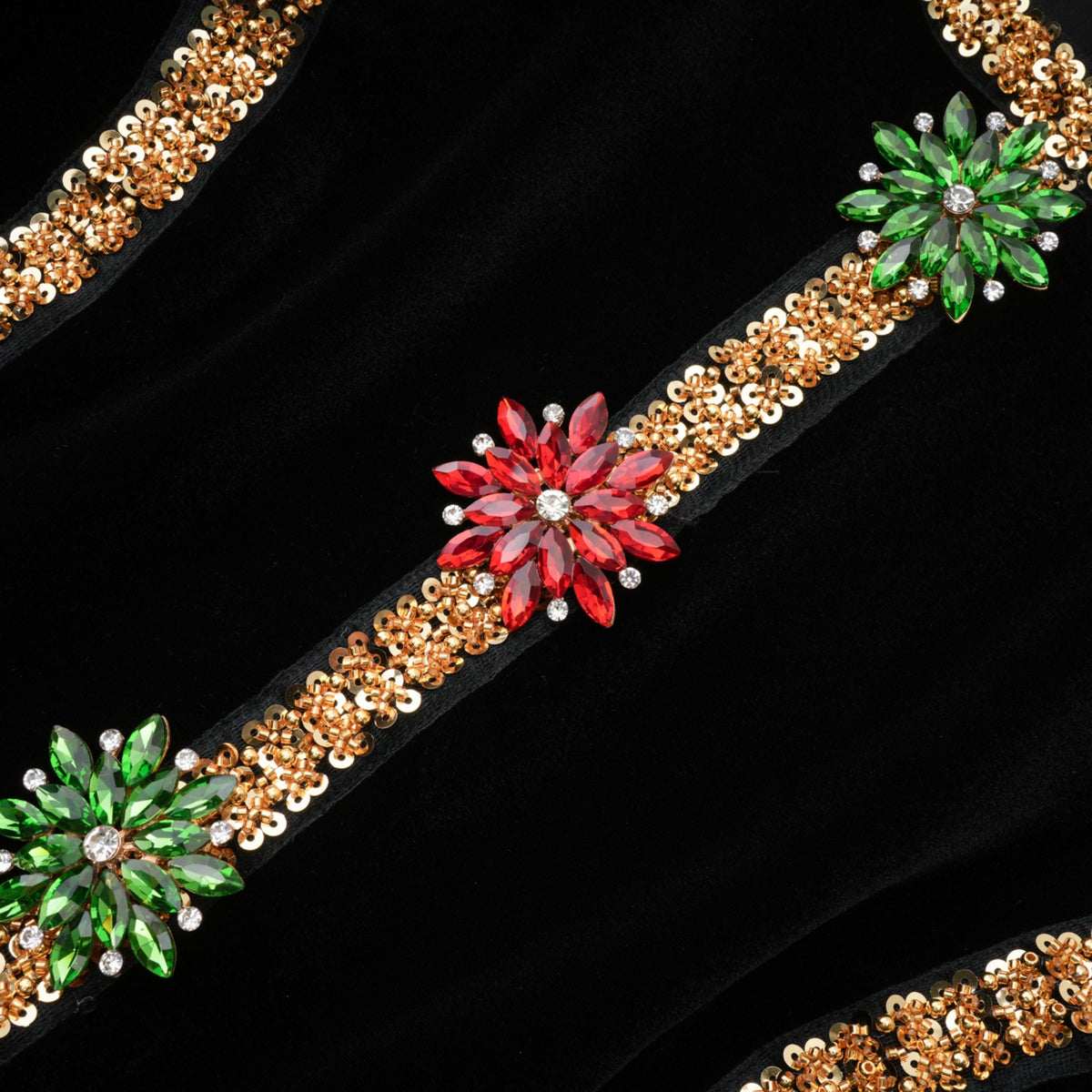 lydia Black Crystal Embellished Front Slit Maxi Dress